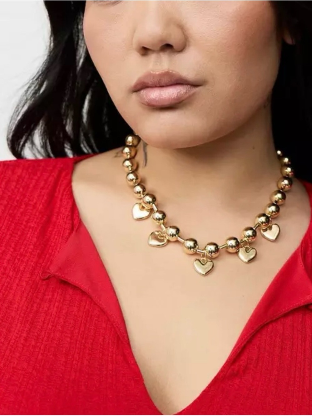 Torrid Shot Bead Heart Necklace - NWT